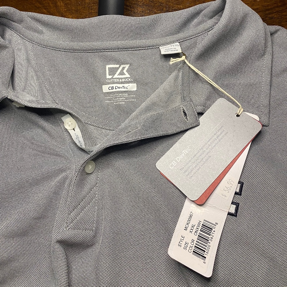 NWT WVU Cutter & Buck Grey Polo- size XXXL - Picture 5 of 7